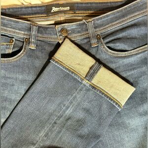 Revtown Selvedge Men's Straight Leg  Blue Jeans Medium Wash
